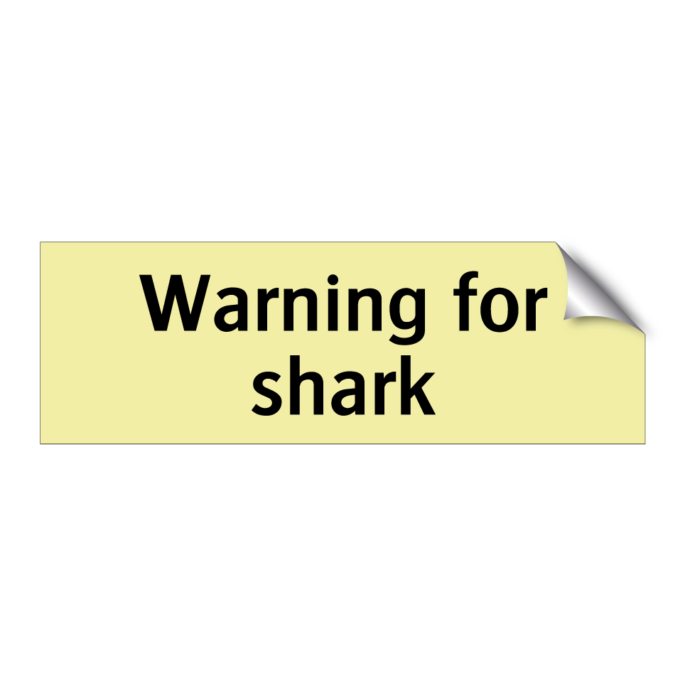 Warning for shark