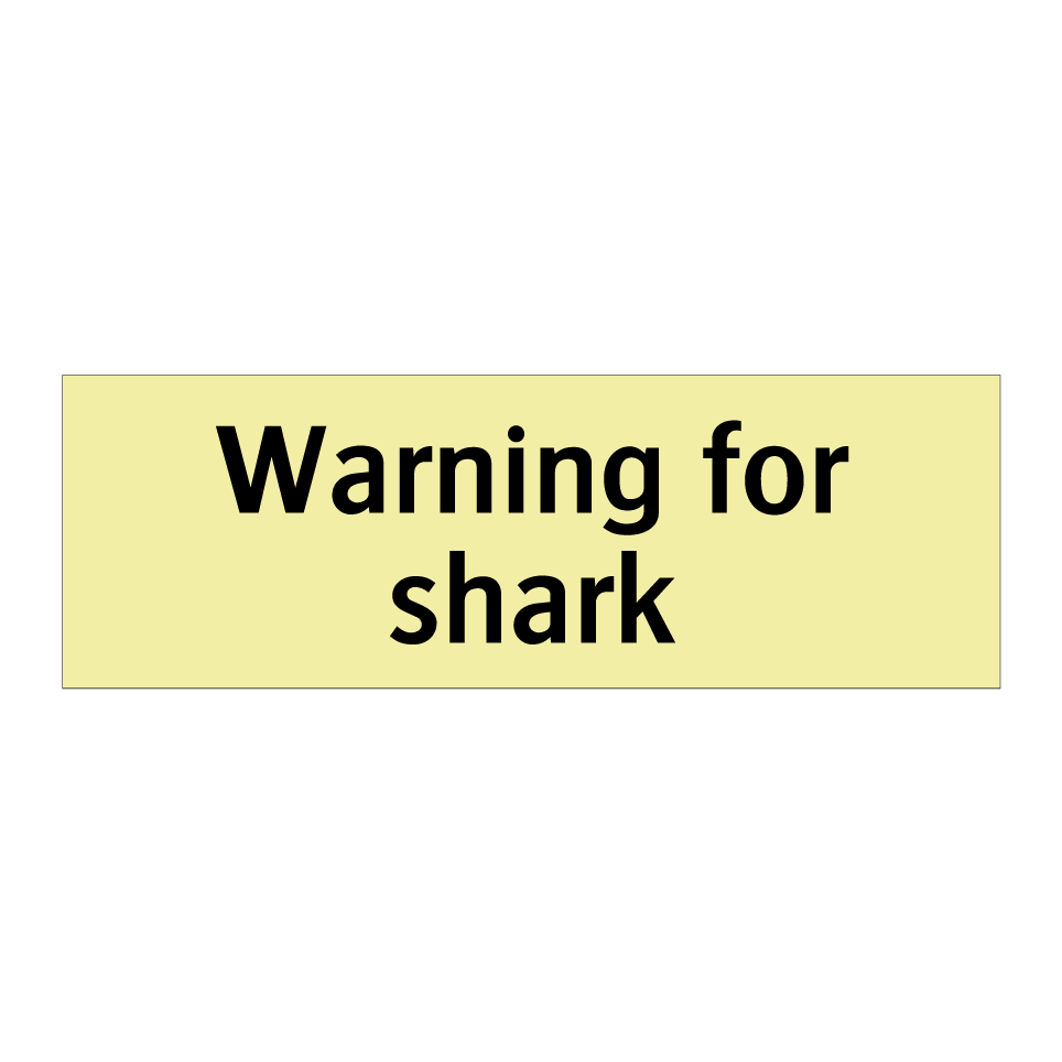 Warning for shark