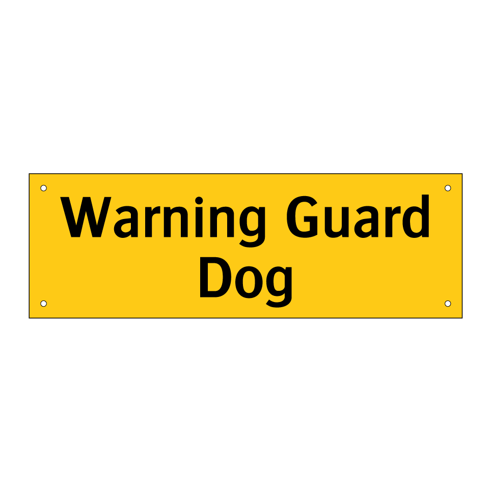 Warning Guard Dog