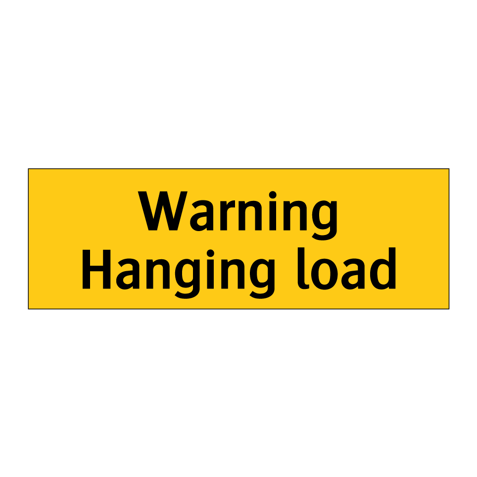 Warning Hanging load