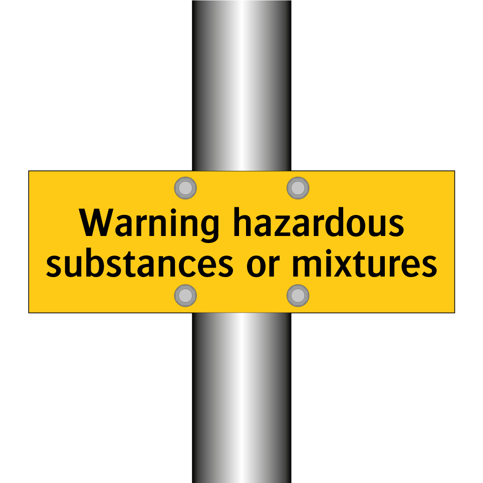 Warning hazardous substances or mixtures