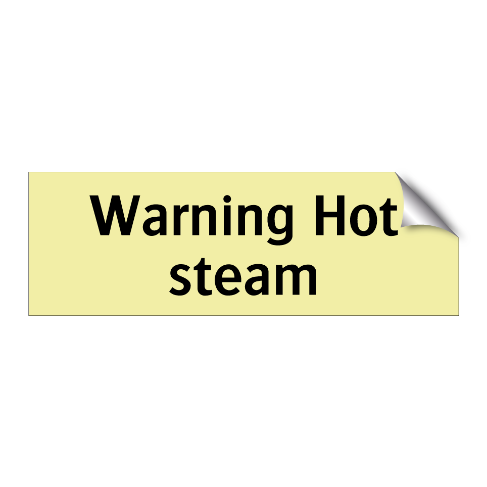 Warning Hot steam