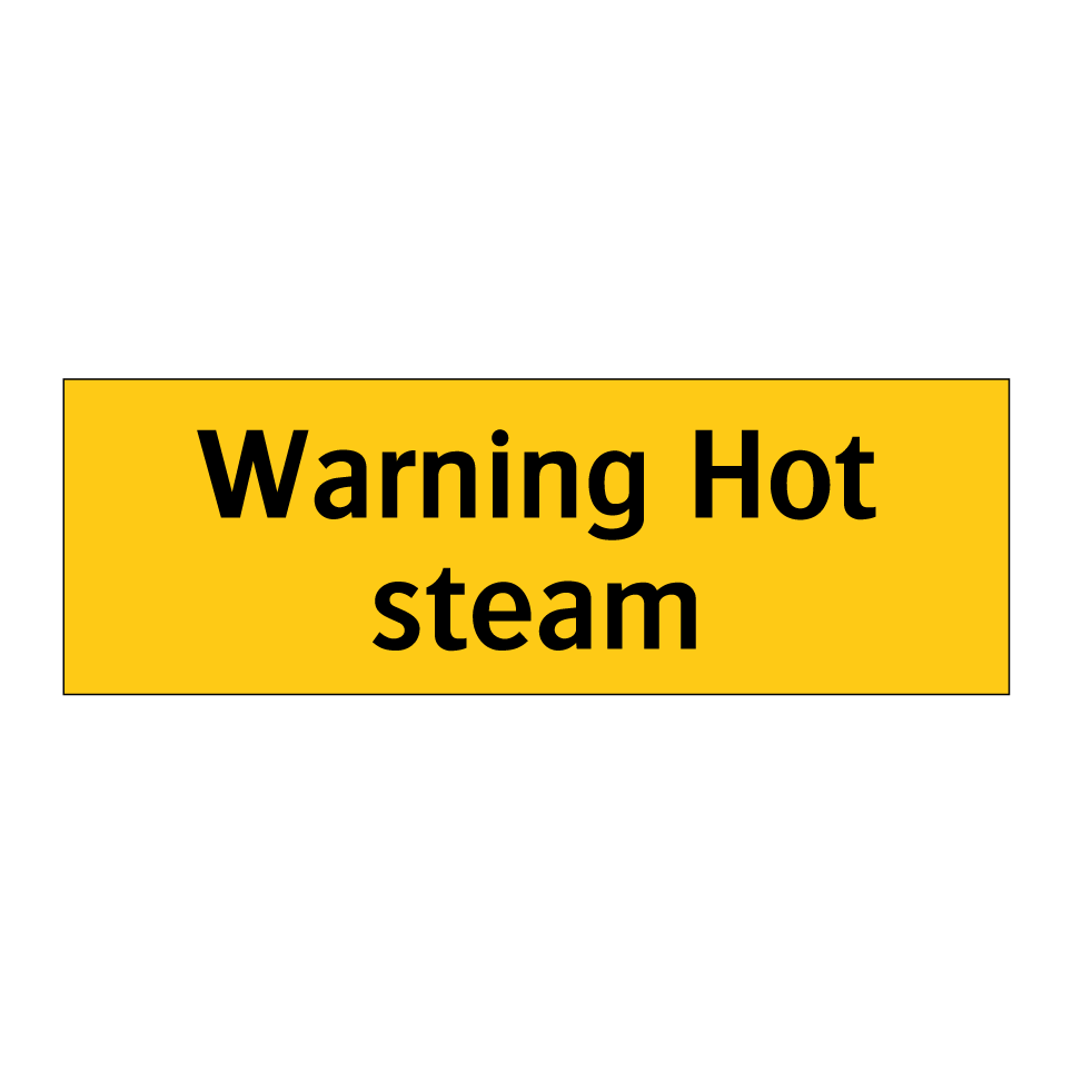 Warning Hot steam