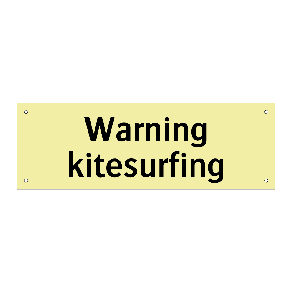 Warning kitesurfing
