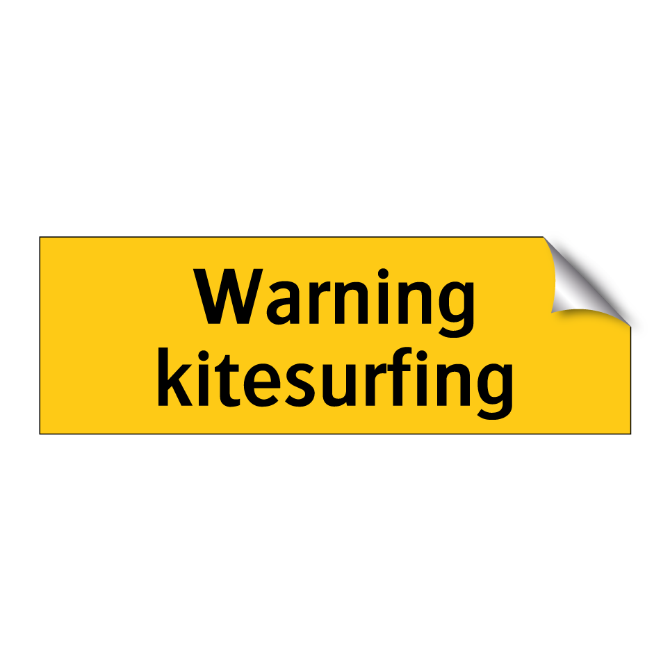 Warning kitesurfing