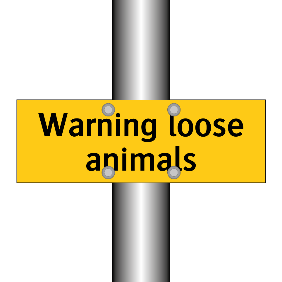 Warning loose animals