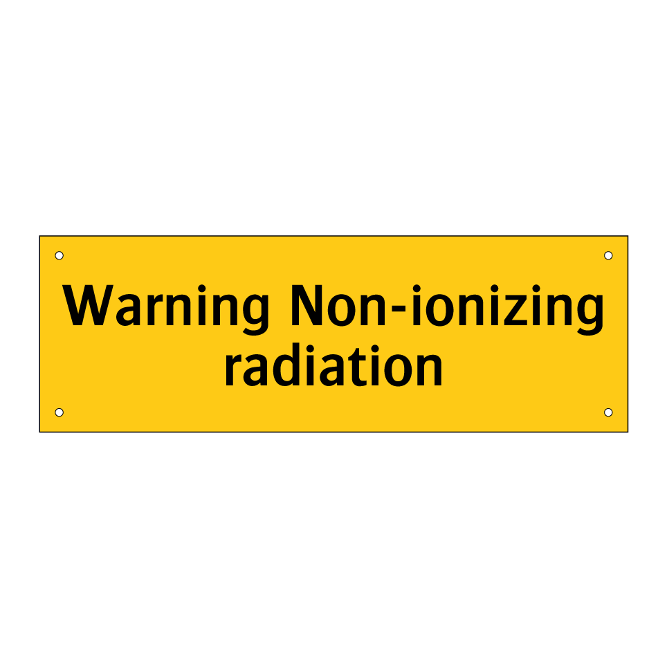 Warning Non-ionizing radiation