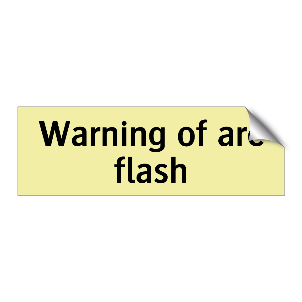 Warning of arc flash