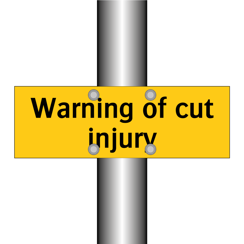 Warning of cut injury