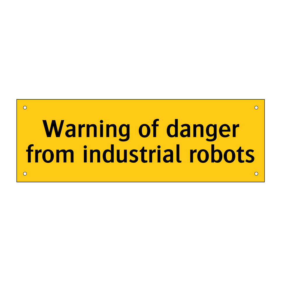 Warning of danger from industrial robots