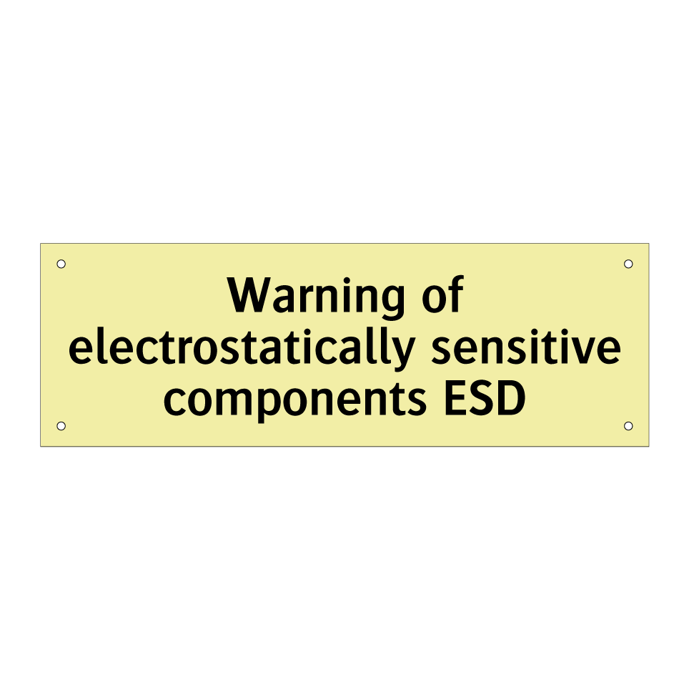 Warning of electrostatically sensitive components ESD