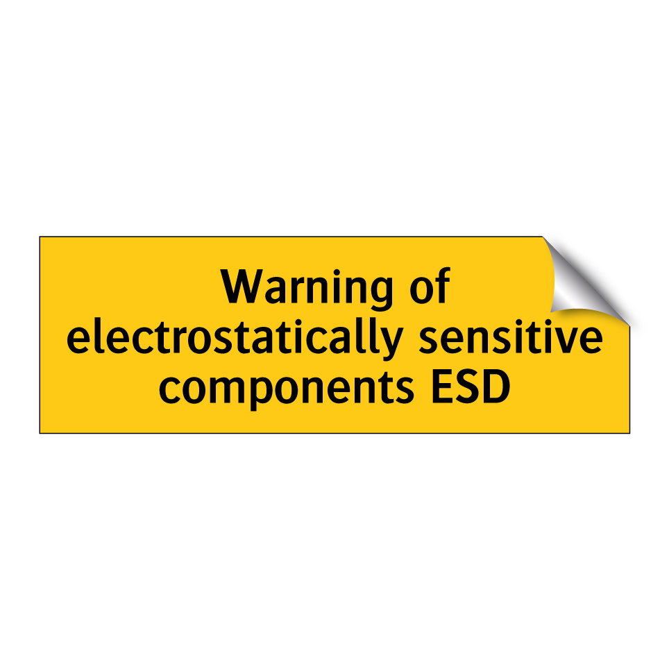 Warning of electrostatically sensitive components ESD
