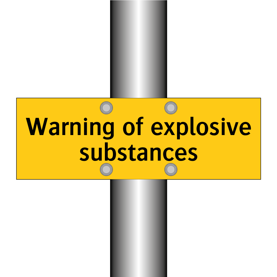 Warning of explosive substances