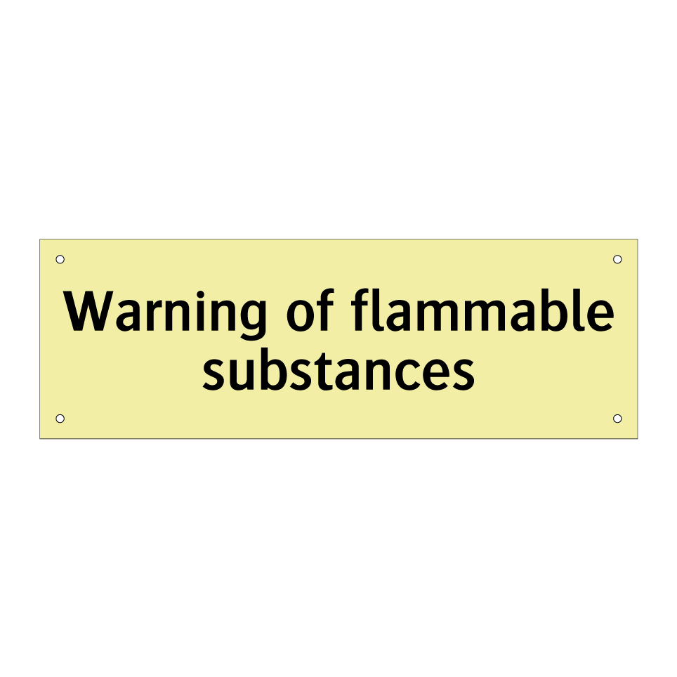 Warning of flammable substances