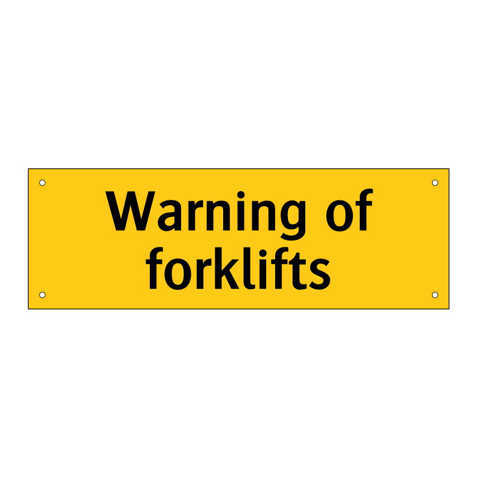 Warning of forklifts