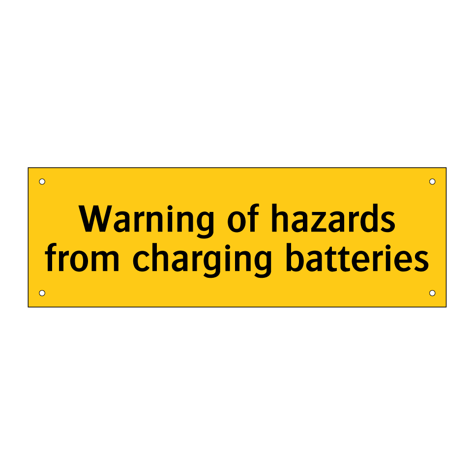 Warning of hazards from charging batteries