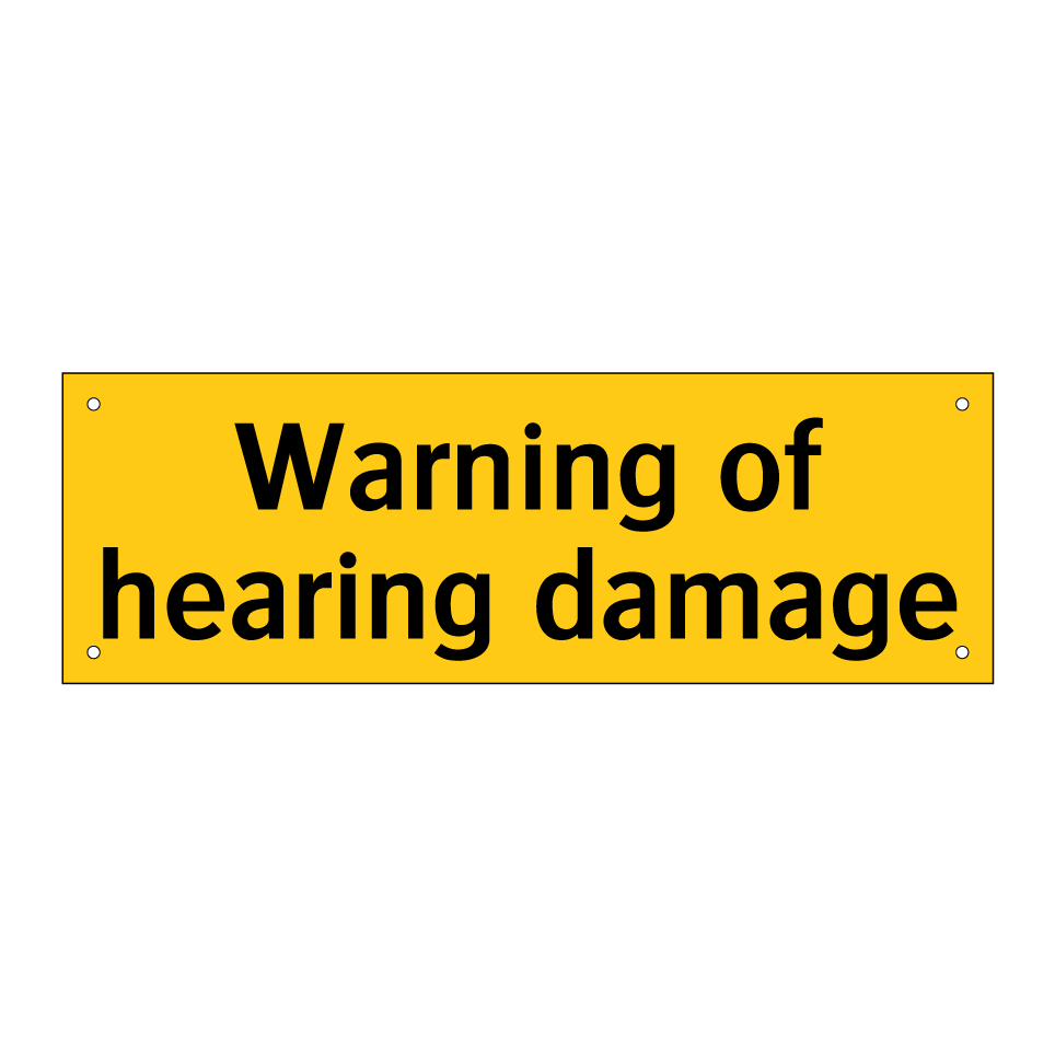 Warning of hearing damage