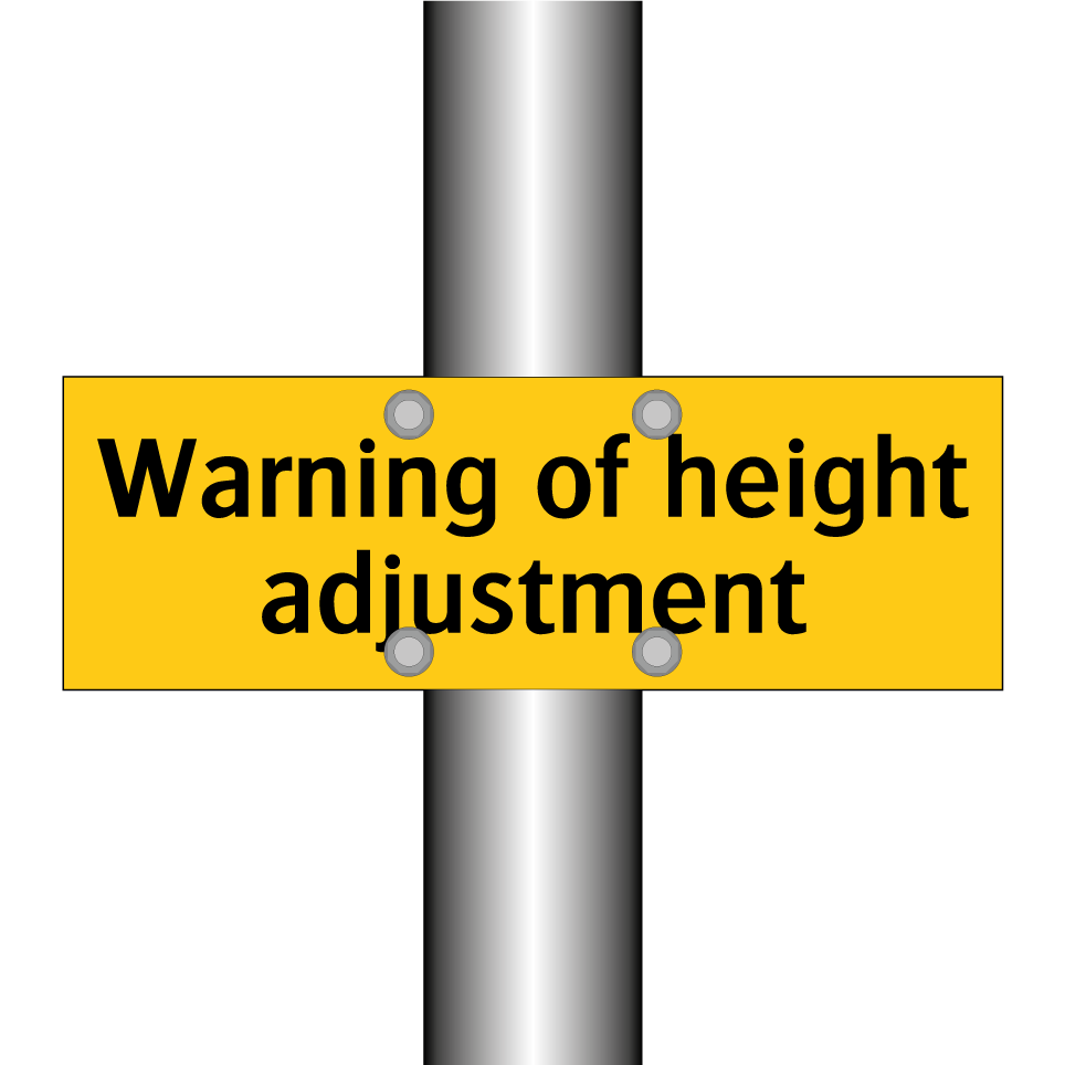 Warning of height adjustment