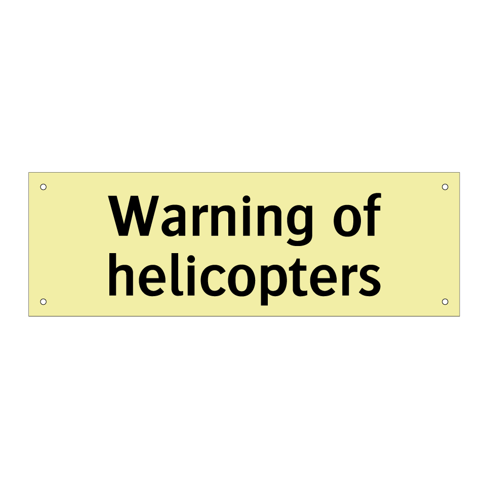 Warning of helicopters