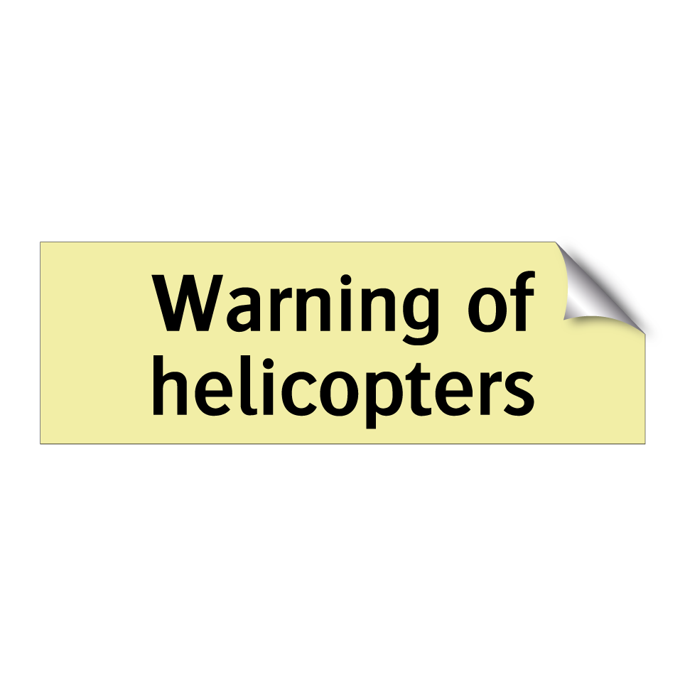 Warning of helicopters