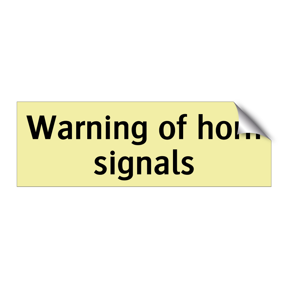 Warning of horn signals