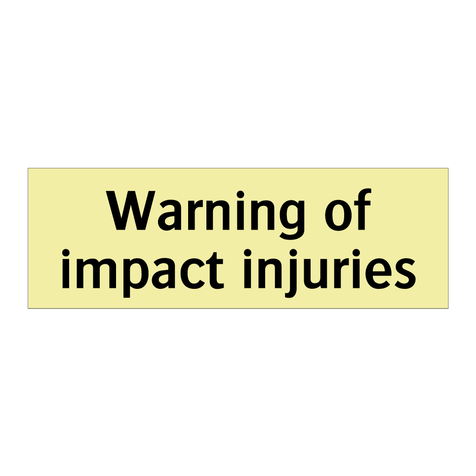 Warning of impact injuries