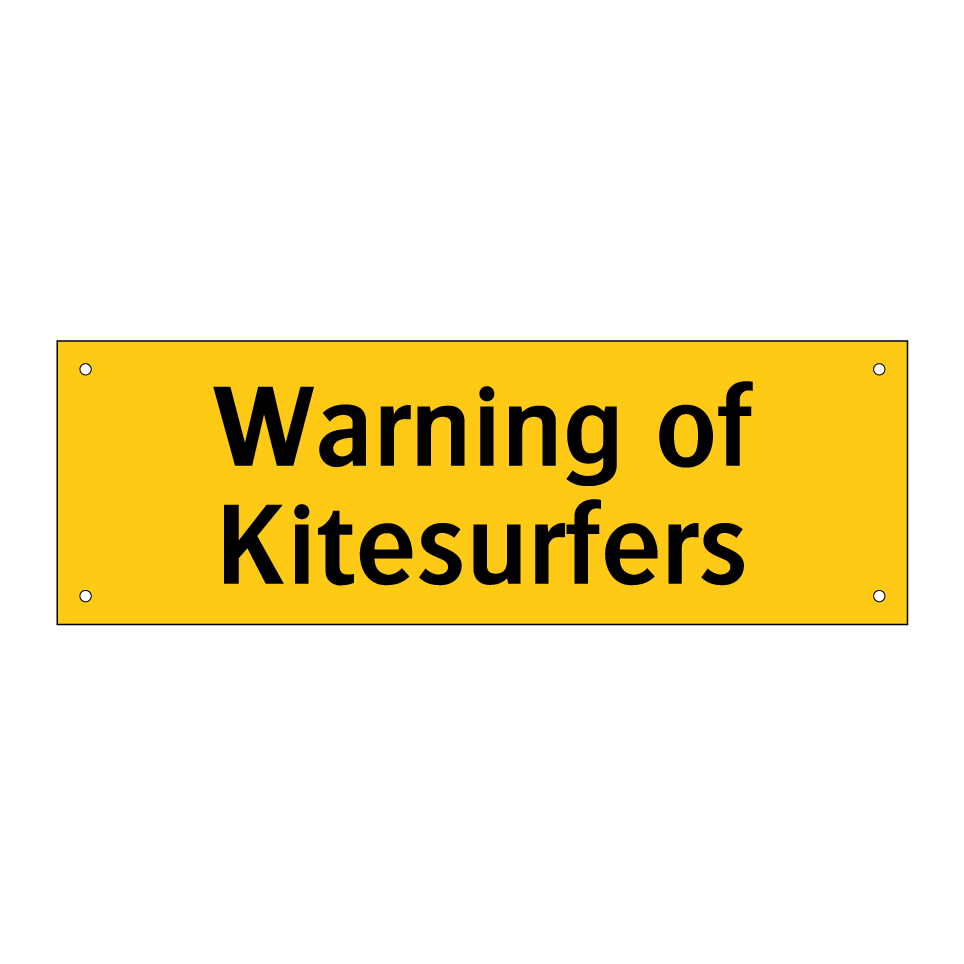 Warning of Kitesurfers