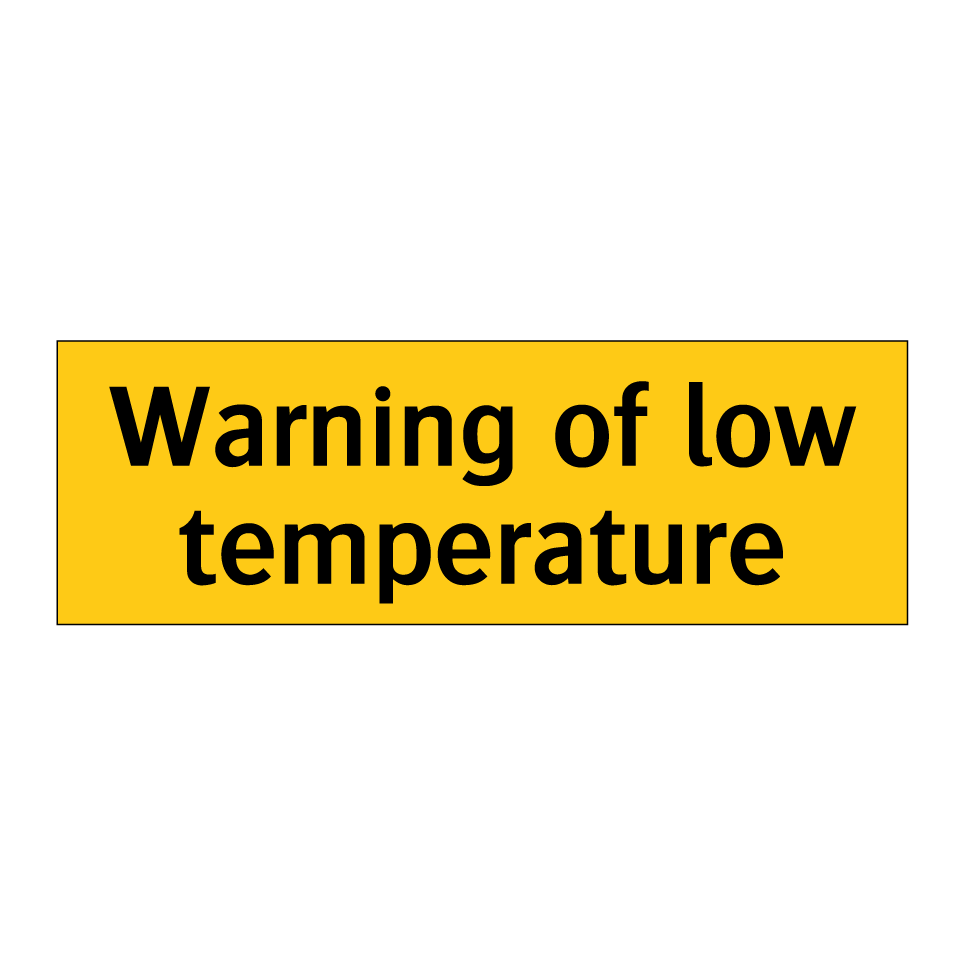 Warning of low temperature