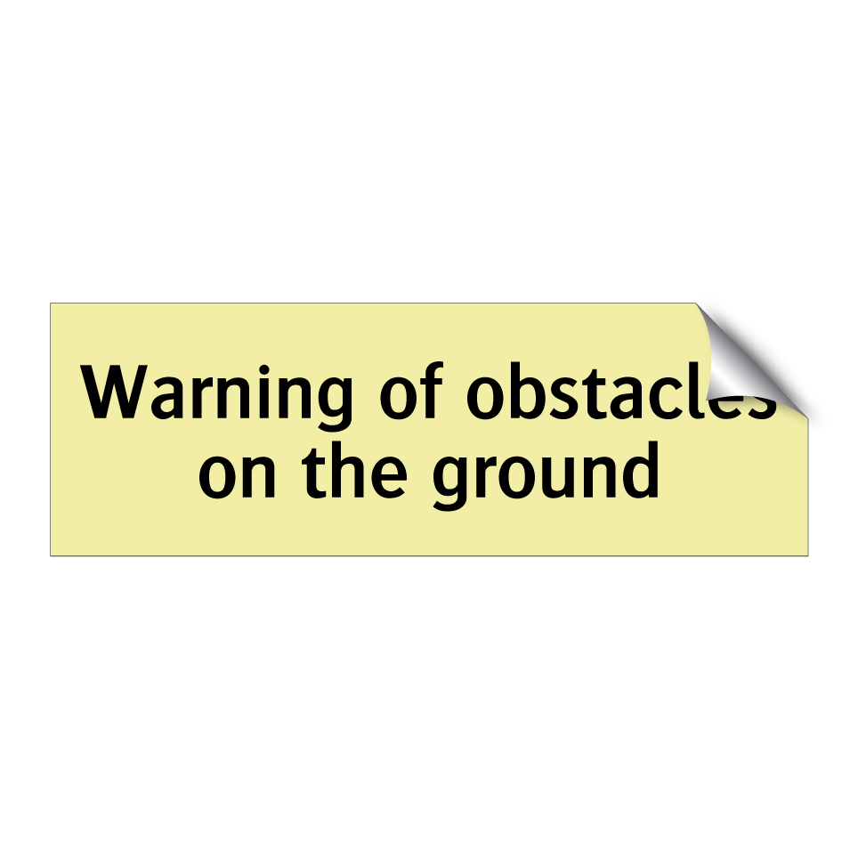 Warning of obstacles on the ground