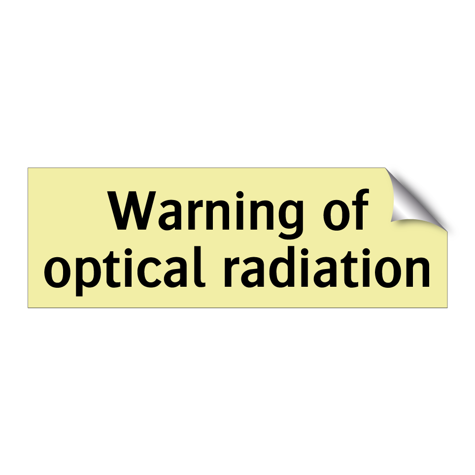 Warning of optical radiation