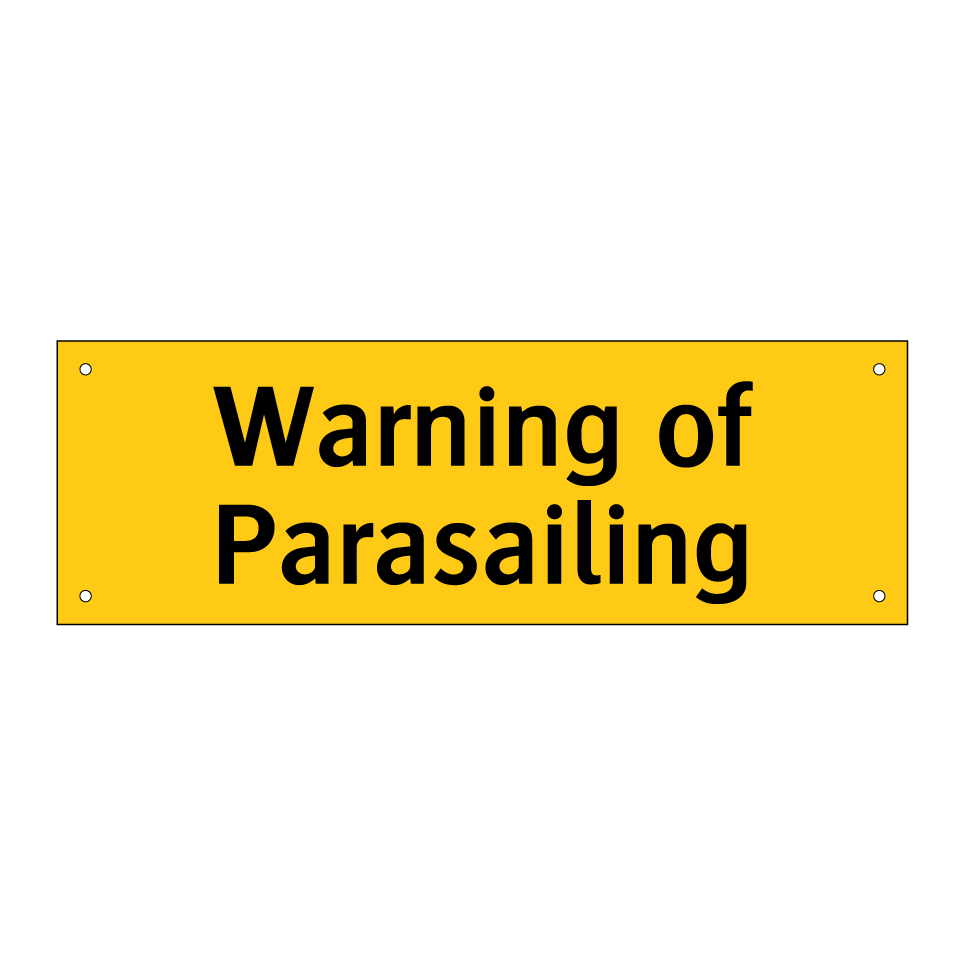 Warning of Parasailing