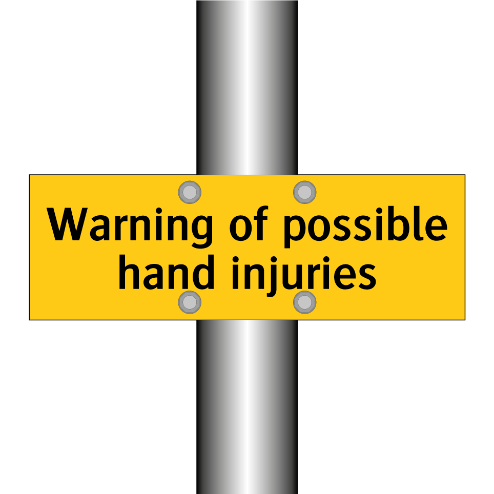 Warning of possible hand injuries