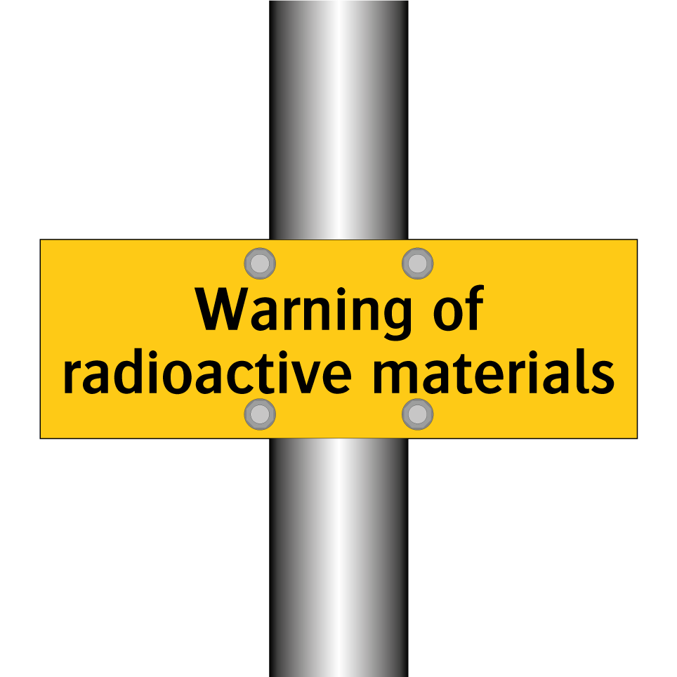 Warning of radioactive materials