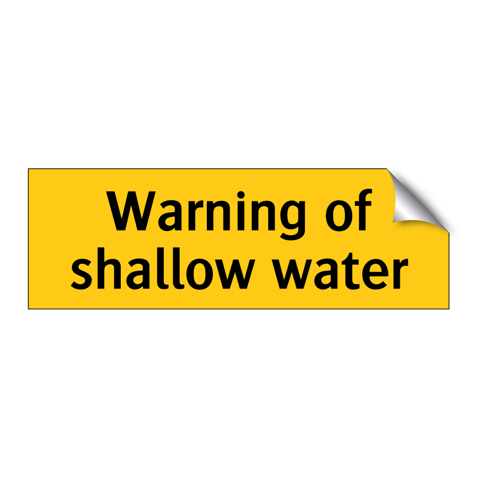 Warning of shallow water