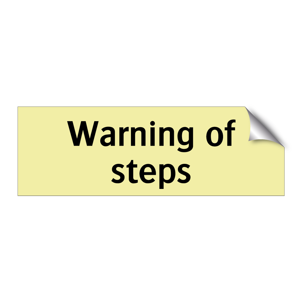 Warning of steps