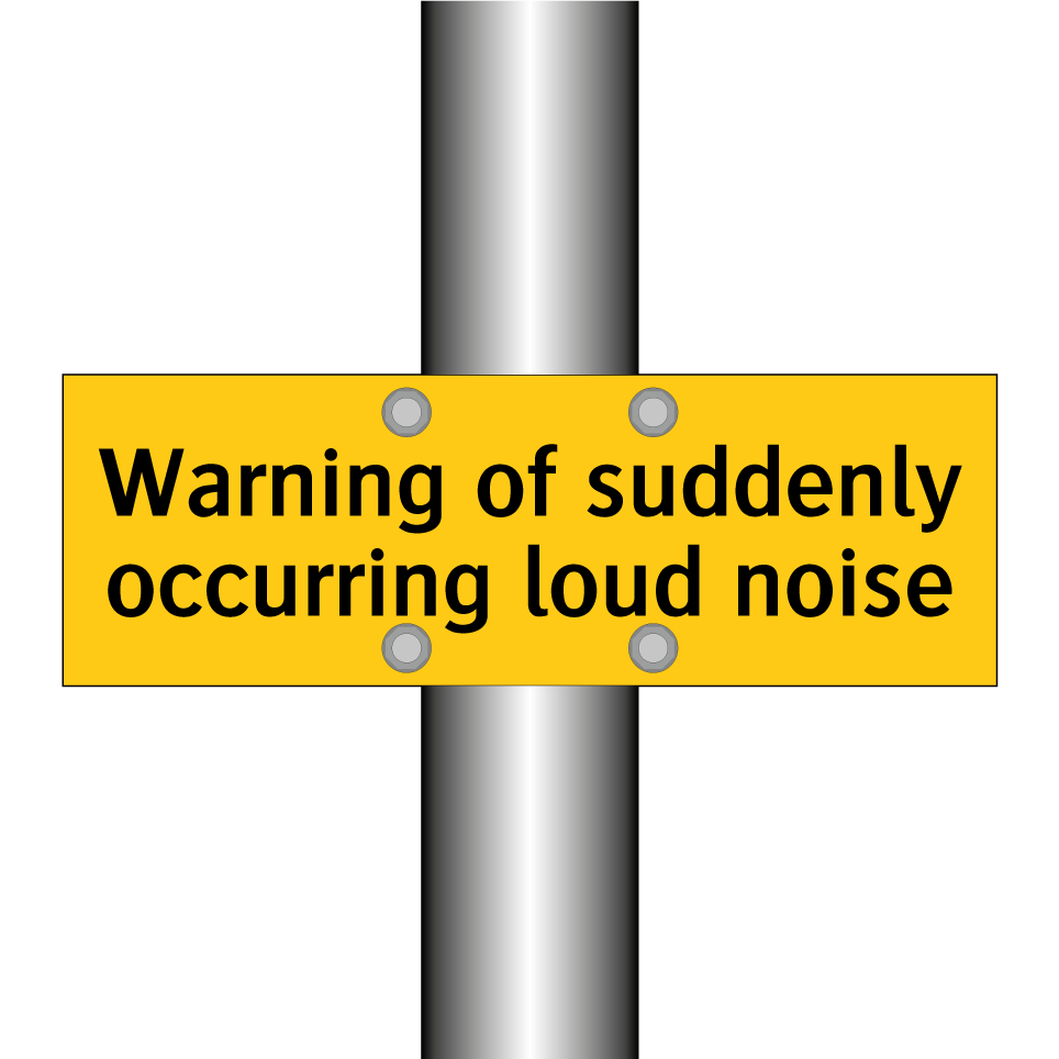 Warning of suddenly occurring loud noise