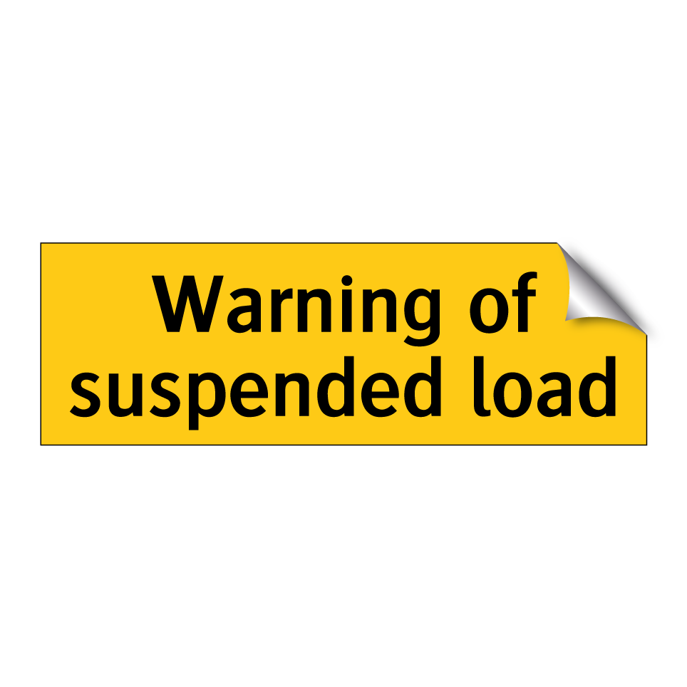 Warning of suspended load