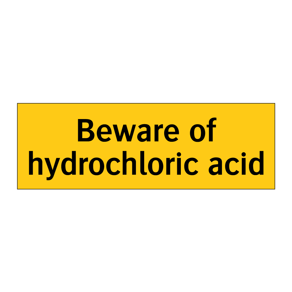 Beware of hydrochloric acid