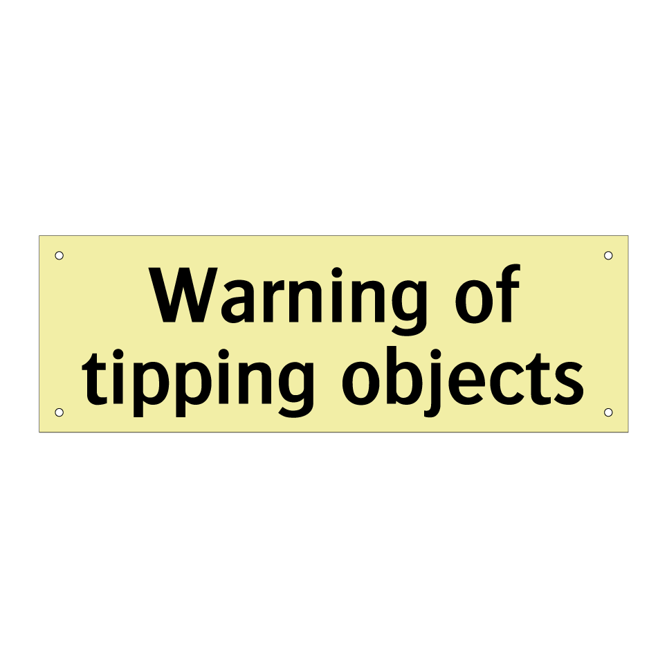 Warning of tipping objects