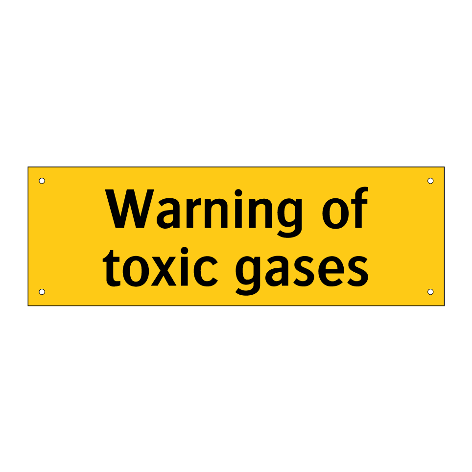 Warning of toxic gases