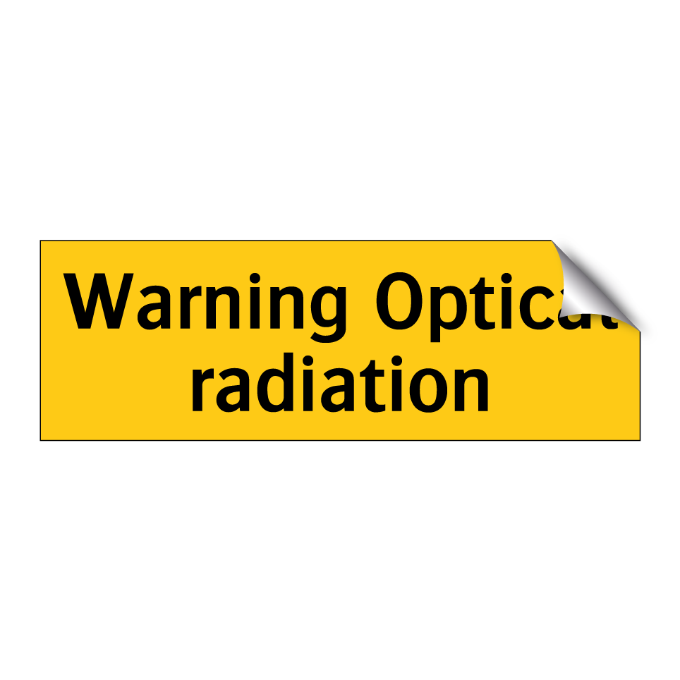 Warning Optical radiation