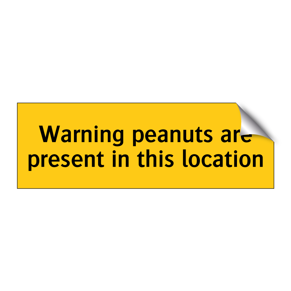 Warning peanuts are present in this location