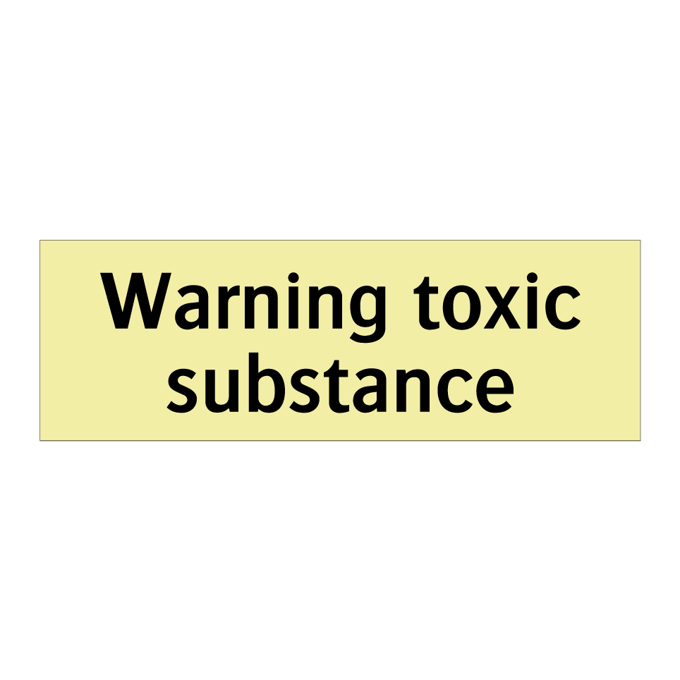 Warning toxic substance