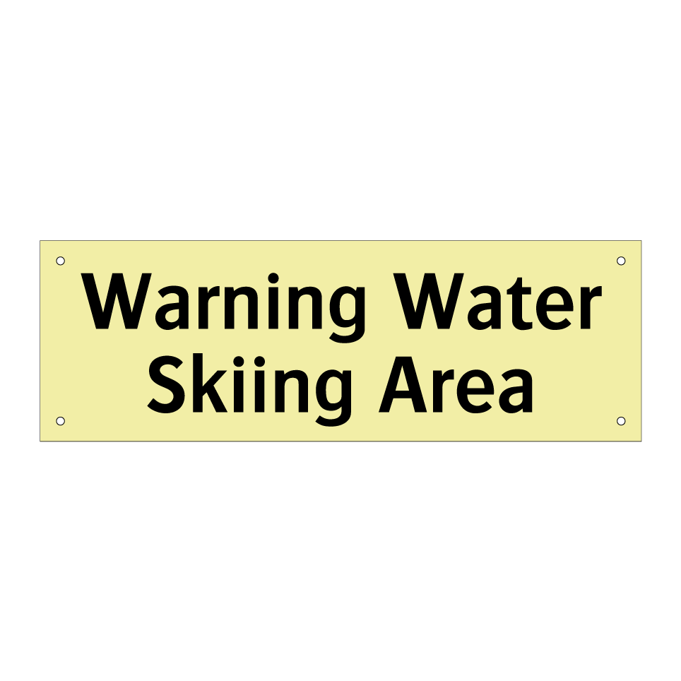 Warning Water Skiing Area