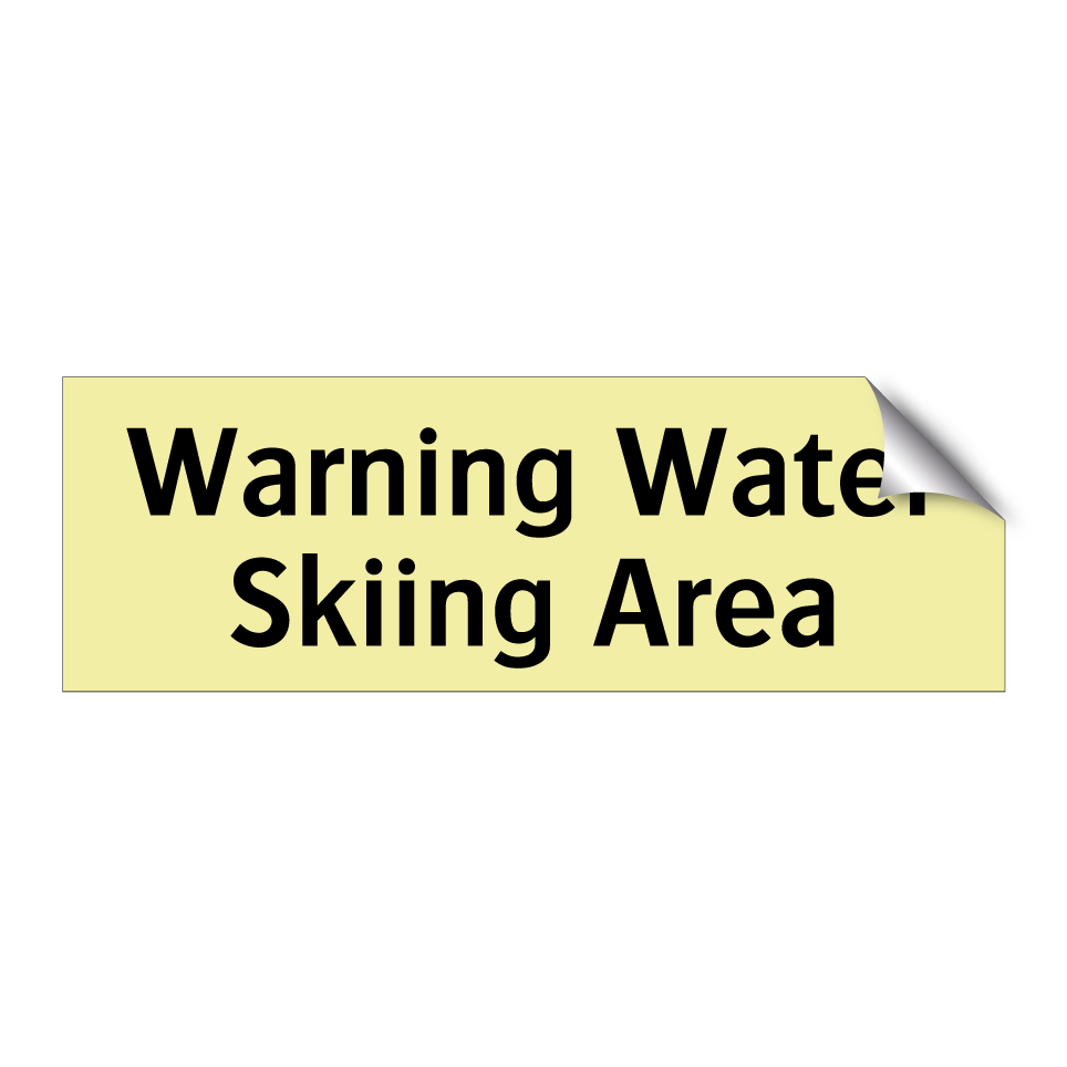 Warning Water Skiing Area
