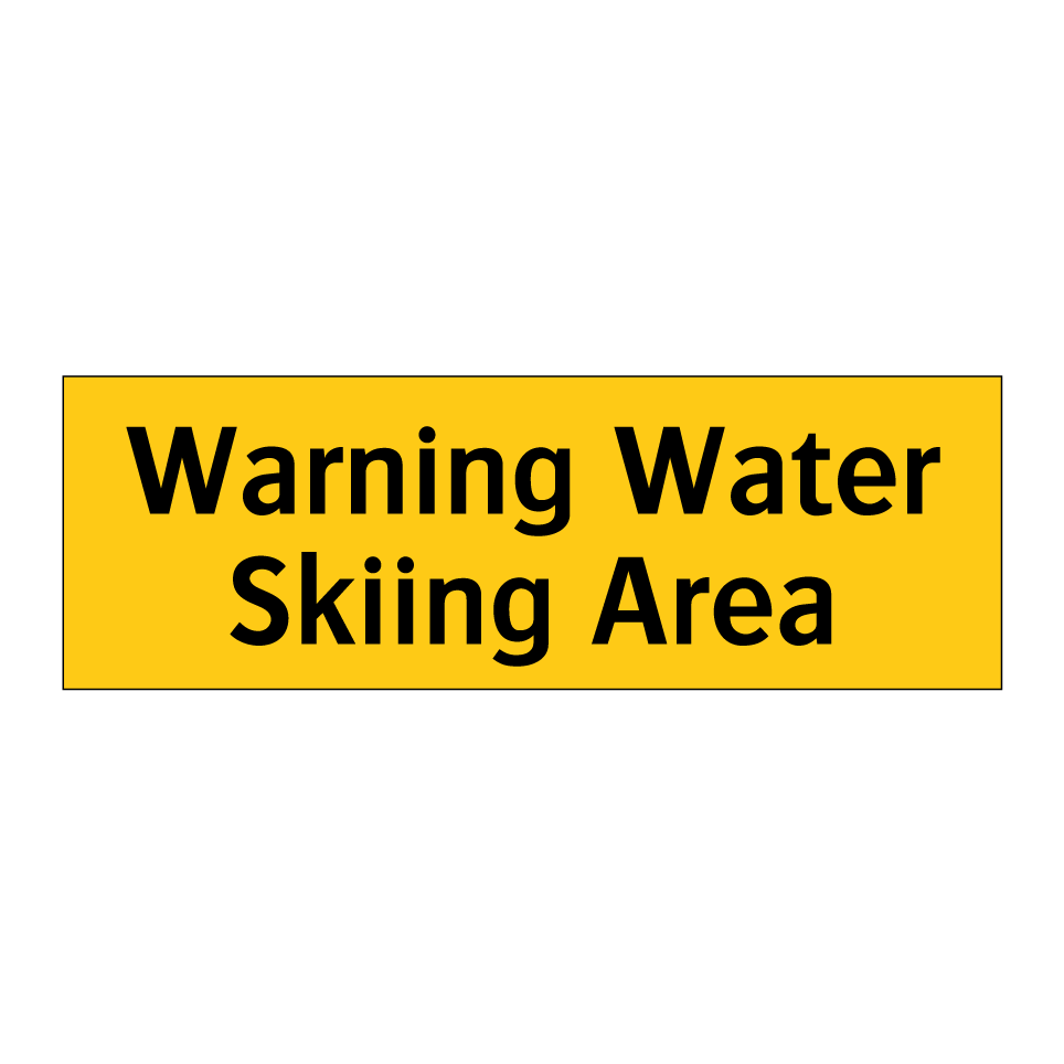 Warning Water Skiing Area