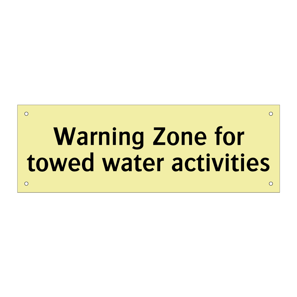 Warning Zone for towed water activities