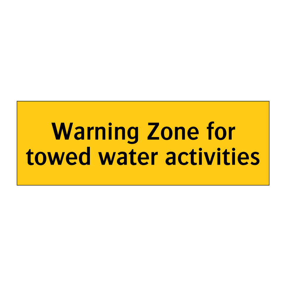 Warning Zone for towed water activities
