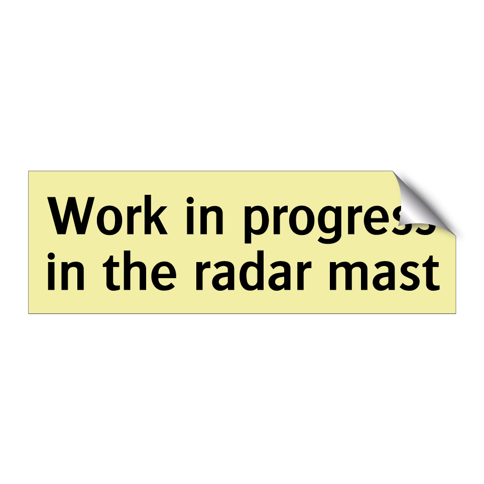 Work in progress in the radar mast