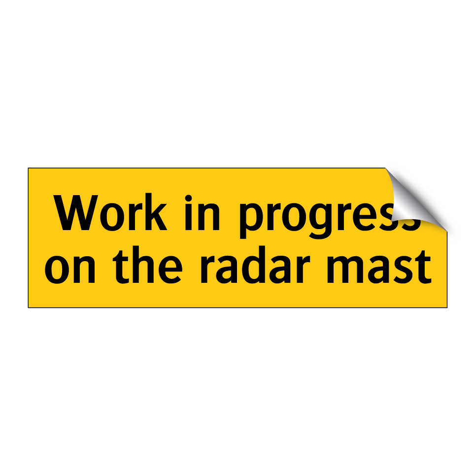Work in progress on the radar mast